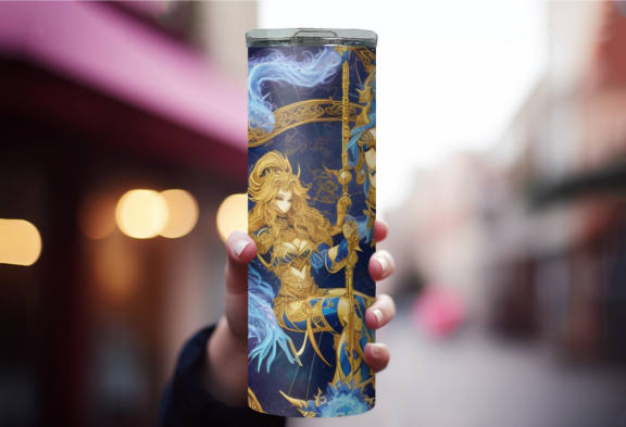 Pisces Zodiac Sign Tumbler Design