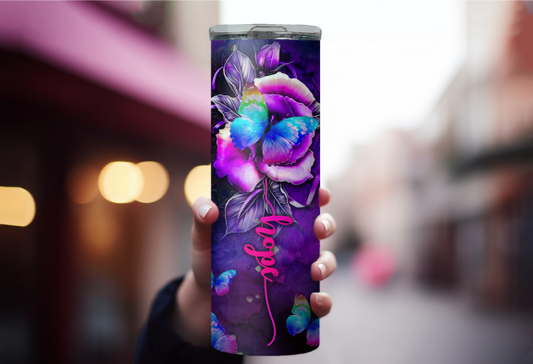 Astral Hope Floral Tumbler Design