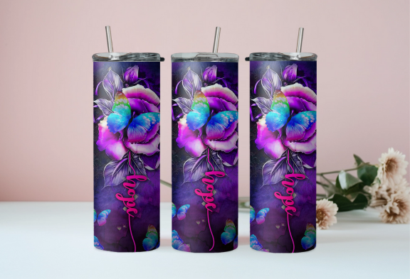 Astral Hope Floral Tumbler Design