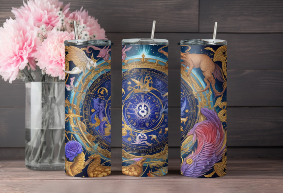 Zodiac Signs Chart Tumbler Design