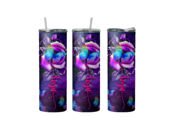 Astral Hope Floral Tumbler Design